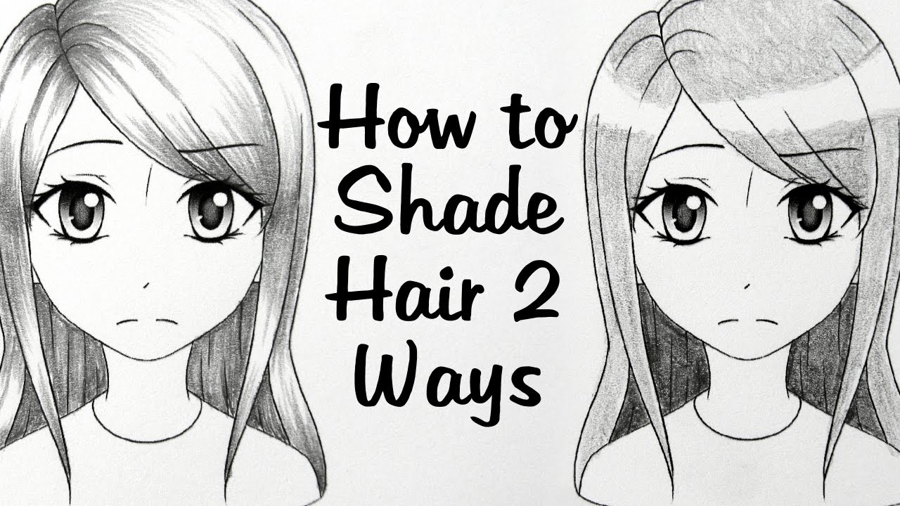 Black Anime Hair Shading Digital and Hand Drawing Tips