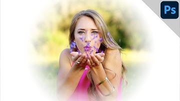 Photo inside circle with soft edges | Solid colored vignette (radial gradient) | PHOTOSHOP TUTORIAL