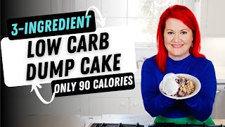 This 3-INGREDIENT Low Carb Dump Cake is Only 88 Calories & 7 NET CARBS!! Keto Blueberry Dump Cake! screenshot 5