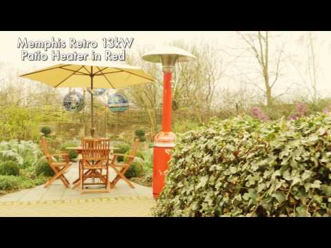 Memphis Retro 13kw Patio Heater In Red Youtube
