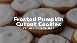 Pumpkin Cutout Cookies // vegan + gluten-free