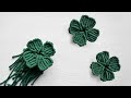 Kwiat koniczyna wykonany techniką makramy tutorial DIY || How to make macrame clover flower
