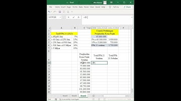 Latihan Excel: hitung pph 21 (2 lapisan tarif) pakai rumus if #exceltips #exceltest