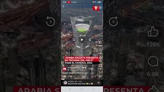 Saudi Arabia Soccer stadium 🏟 in A skyscraper my reaction #skyscraper #stadium