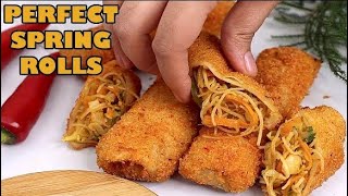 Crispy Veg Spring Rolls with homemade sheets  Recipe by Cooking with Benazir