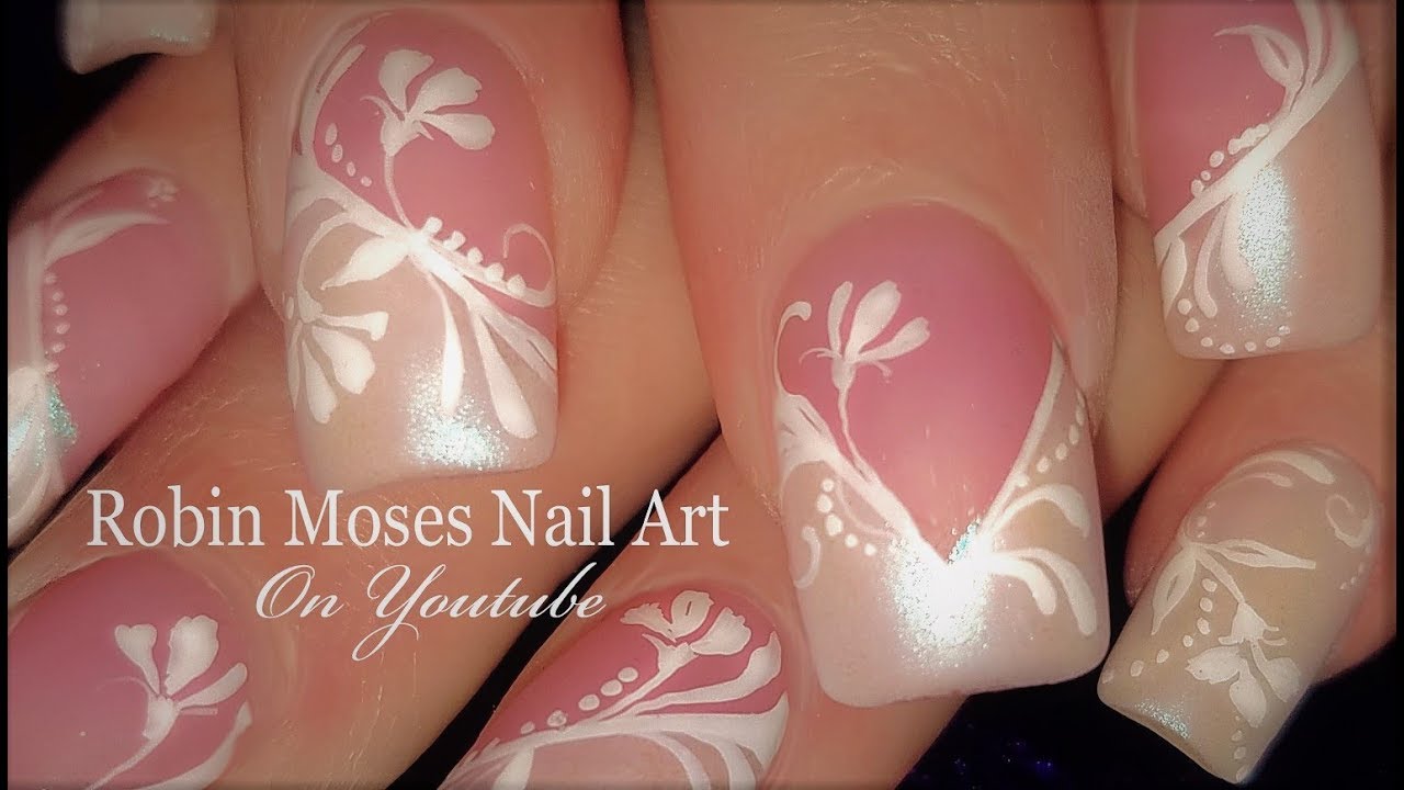 bright flower nail art design tutorial