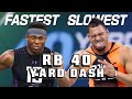 Slowest & Fastest RB 40-Yard Dash Times of the 2010s!