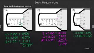 5.5 Direct Measurement - Micrometers #3
