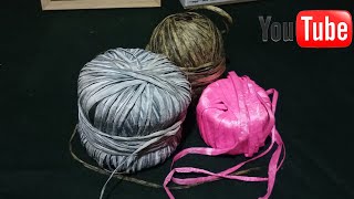 Conoce los tipos de rafia sintética rafia natural para tejer bolsos, sombreros y más - YouTube