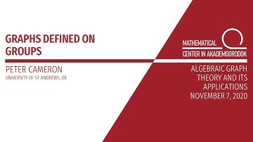 Peter Cameron, Graphs defined on groups, 3-AGT-2020