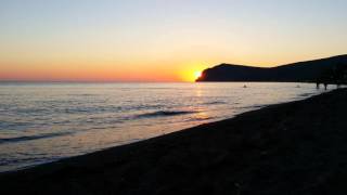 Sunset in Skala Eressos, Lesvos Island, Greece. HD 4K