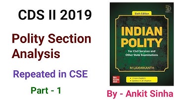 UPSC PYQs |  Polity | CDS II 2019 | Part-1 | #facetsofupsc