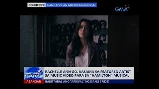 Saksi: Rachelle Ann Go, kasama sa featured artist sa music video para sa "Hamilton" musical