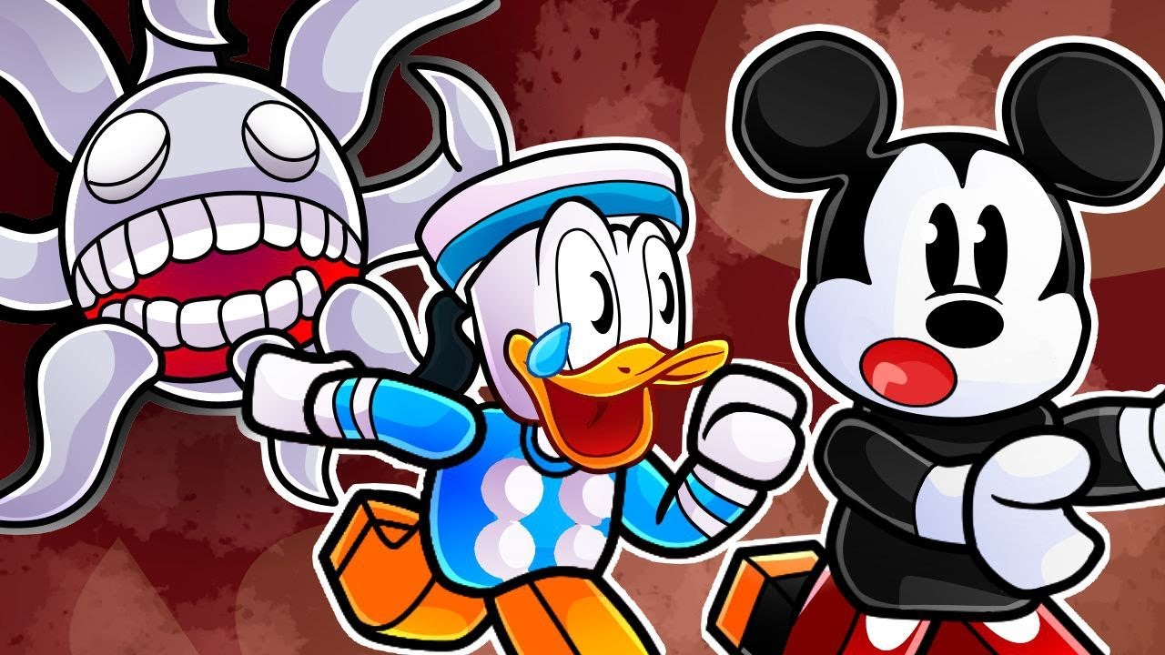 Roblox DOORS FLOOR 2 Is TERRYFING With Donald & Mickey!