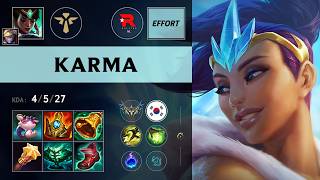 (KT Effort) Karma Support vs Rakan - KR Challenger Patch 26.16 U Gg Karma Support