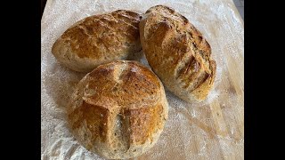 3  Minutes Italian Bread! (English-Japanese) 3分でイタリアの田舎パン