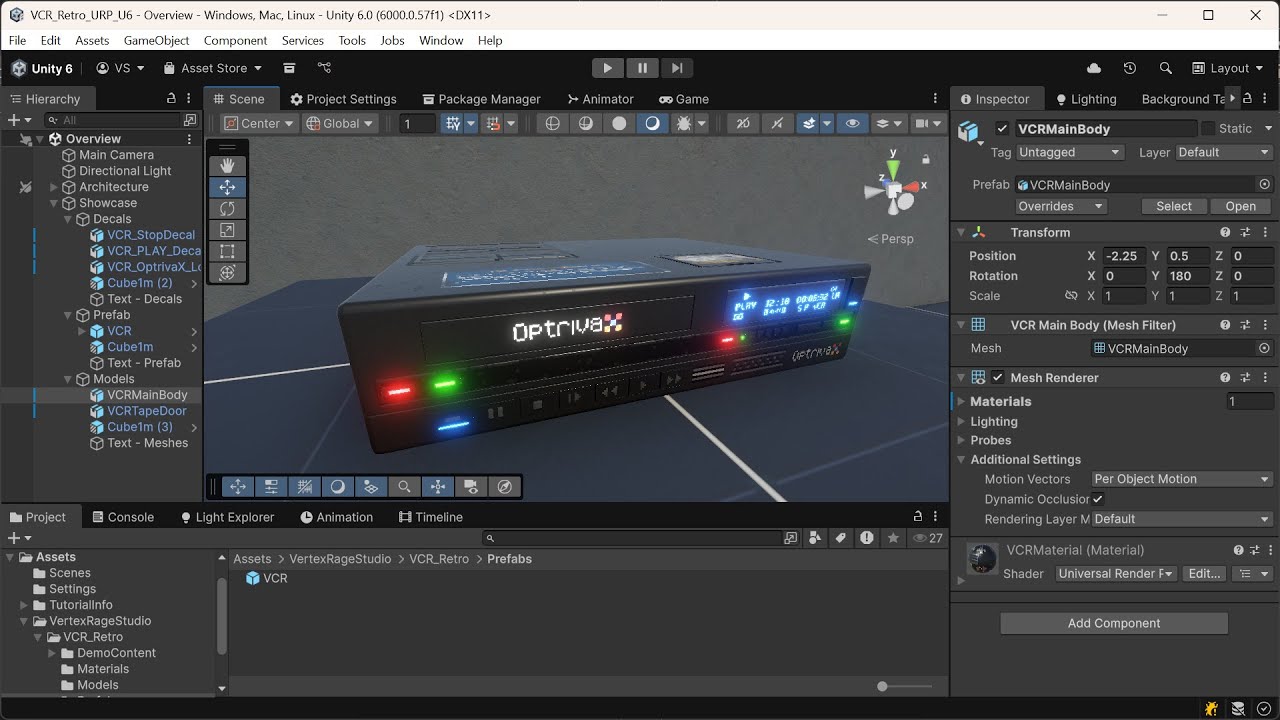 Retroy style VCR Unity 6 in-viewport fly through overview map. - YouTube