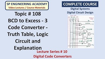 108 BCD to Excess   3 Code Converter   Truth Table, Logic Circuit and Explanation