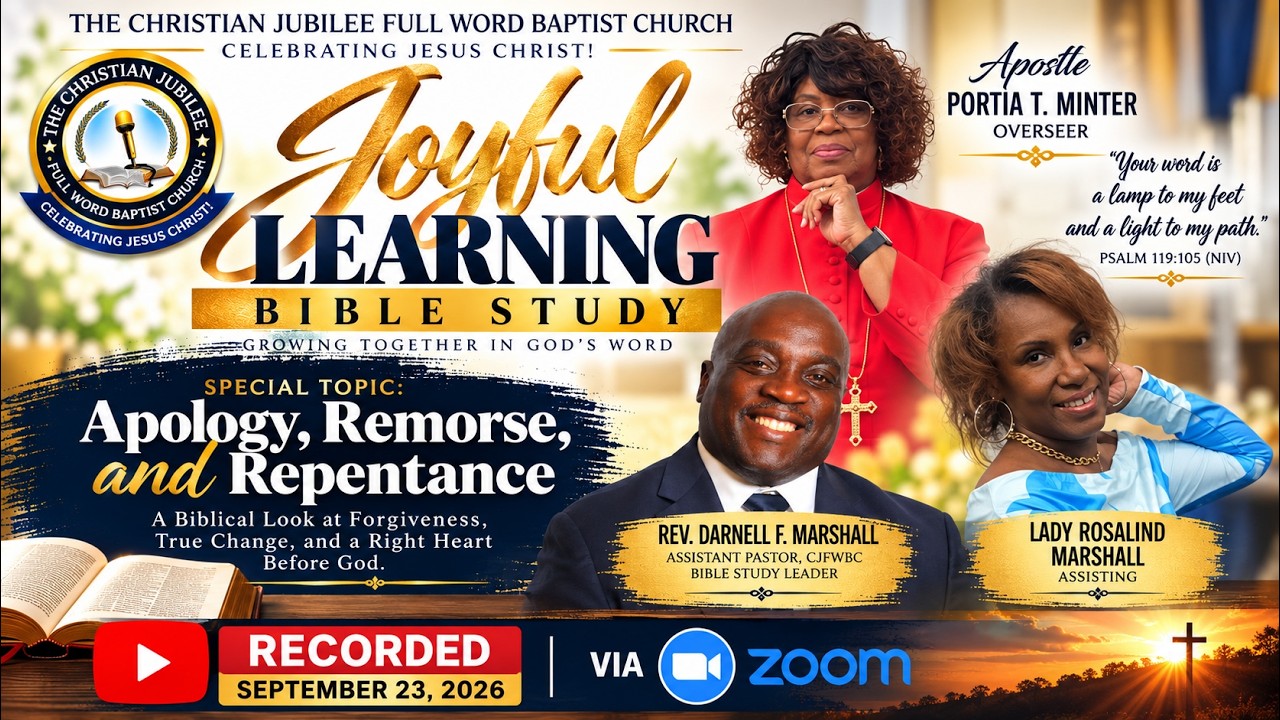 Joyful Learning Bible Study | Apology, Remorse & Repentance