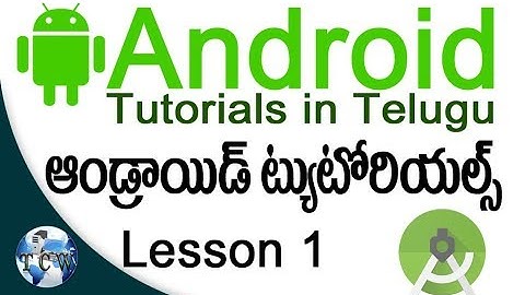 Android Development Tutorials in Telugu - Lesson 1 | How to Install JDK and Android Studio