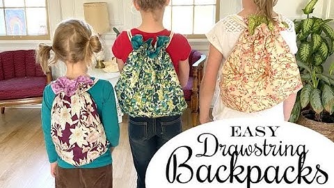 EASY Lined Drawstring Backpack Tutorial