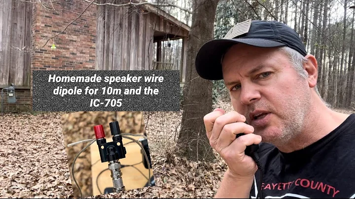 How to build a simple speaker wire antenna for 10m and use it to make a contact with the IC-705