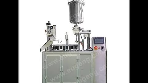 PLC control servo motor working test lip gloss filling and capping machine with auto plug pressing