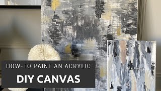 HOW TO CREATE A WARM COLOURS ABSTRACT CANVAS PAINTING | DIY Acrylic For Beginners | Shade Shannon
