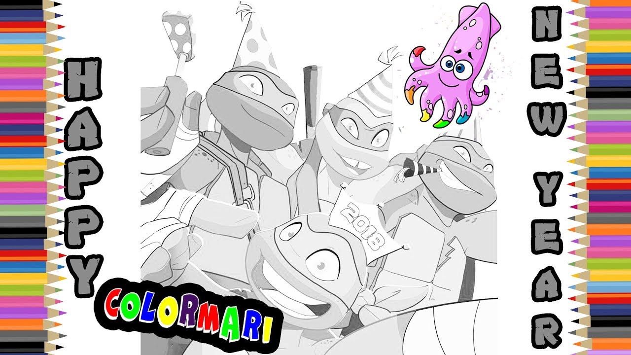 Download Ninja Turtles TMNT Coloring Book Pages for Kids Episode 46 - YouTube