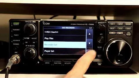 Icom IC7300 A to Z #21 Voice Recorder Settings & Voice Transmit Memories
