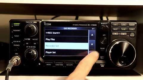 Icom IC7300 A to Z #21 Voice Recorder Settings & Voice Transmit Memories
