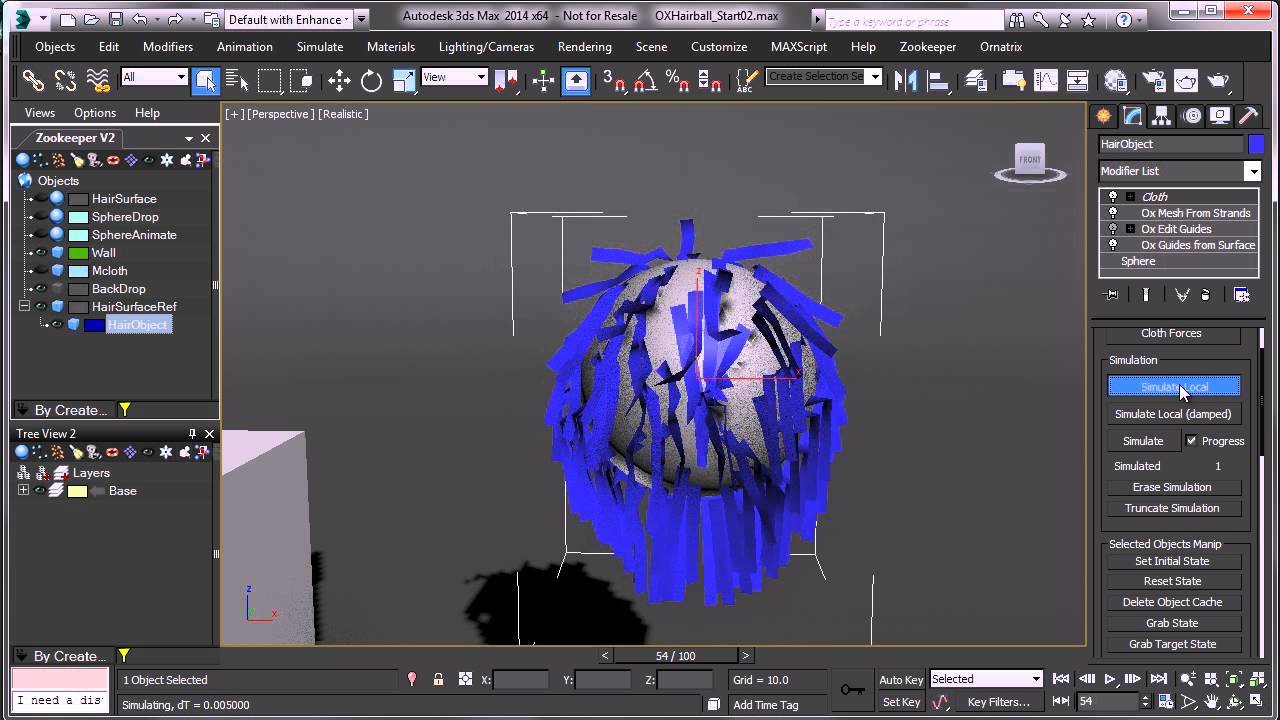 Ornatrix 101: Dynamics Part 2, Hair Cloth Simulation and Modifier-Base  Animation - YouTube