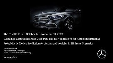 IEEE IV 2020 - Probabilistic Motion Prediction for Automated Vehicles in Highway Scenarios