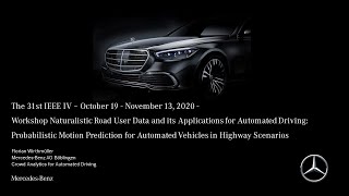 IEEE IV 2020 - Probabilistic Motion Prediction for Automated Vehicles in Highway Scenarios
