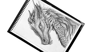 Dragon drawing sketch step by step tutorial || Simple pencilart drawing tutorials