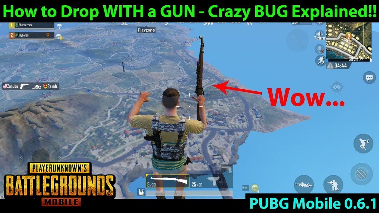 How to Drop WITH A GUN From Plane in PUBG Mobile | HACK | 100% WIN ðŸ˜ðŸ˜ðŸ˜ - 