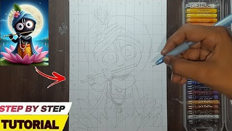 Jagannath ji Drawing, Rath Yatra special jagannath drawing, outline tutorial ( part- 1)