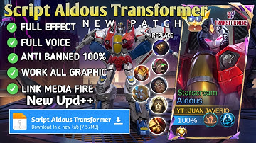 Script Aldous Transformer - Starscream No Password | Full Effect Voice | New Patch