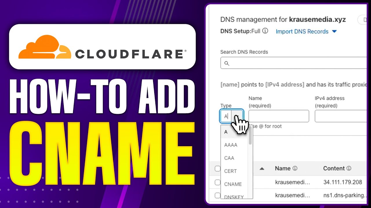 How to Add a CNAME Record in Cloudflare (2026) | DNS Management Guide ...