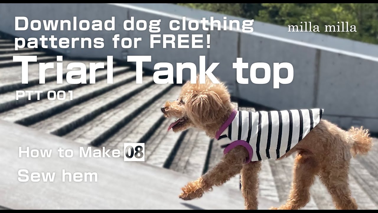 How to Make a Free and Easy Handmade Trial Dog Clothes Tank Top06