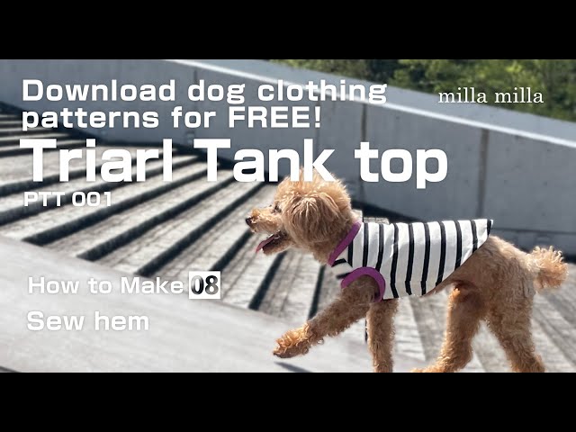 How to Make a Free and Easy Handmade Trial Dog Clothes Tank Top06