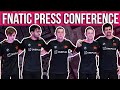 Fnatic Press Conference - Worlds 2020 Quarterfinal