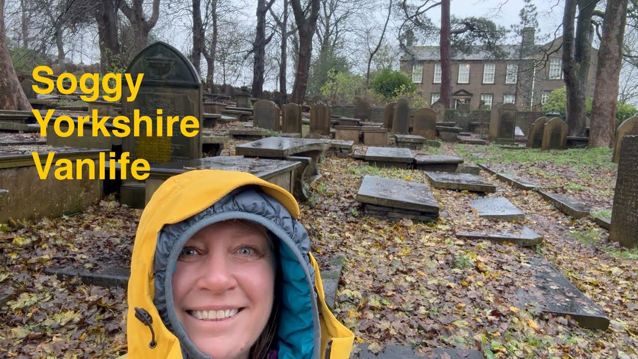 Microcamper Vanlife in Yorkshire, working & travelling to  Haworth; so wet!! #vanlife #solotravel 