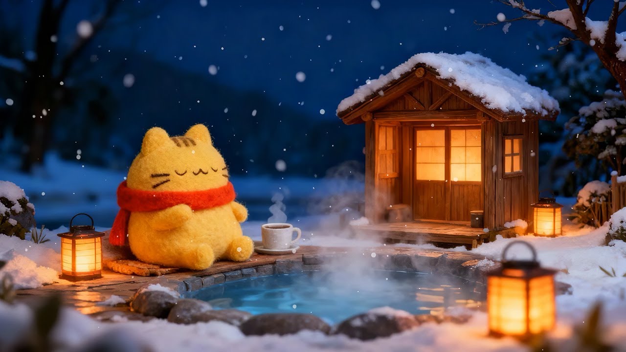 Winter Vibes.... Cozy Mood. / Lofi Jazz for Study, Work ( with Snow sounds)