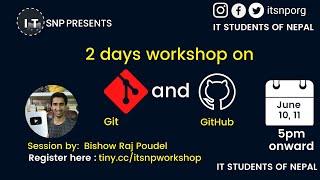 Git and GitHub | ITSNP | Day 1 |  By BishowRaj Poudel | IT students of Nepal