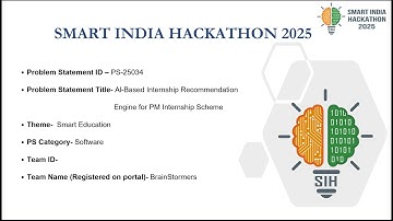 AI Based Internship Recommendation Engine for PM Internship Scheme | Team Brainstormers