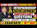 BBMKU Entrepreneurship Development| BBMKU Entrepreneurship Development Sem5|