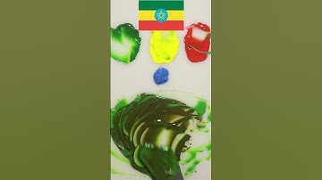 Surprising color What color do mixed flags make? #asmrsounds #satisfying #asmr #art #satisfyingvideo