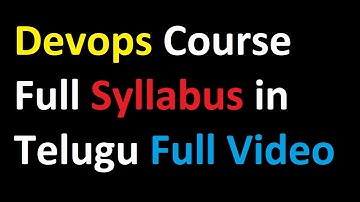 DevOps Tutorial For Beginners in Telugu | Devops Syllabus for Beginners - Devops Syllabus