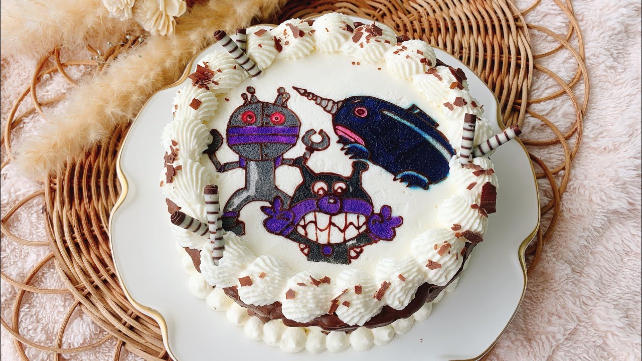 ✨バイキンマンと仲間達のキャラケーキ作り🎂💕#バイキンマンケーキ#だだんだん#モグリン#キャラケーキ作り